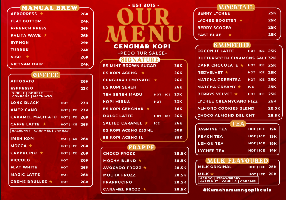 Menu Cenghar Kopi di Museum Kavaleri (1)