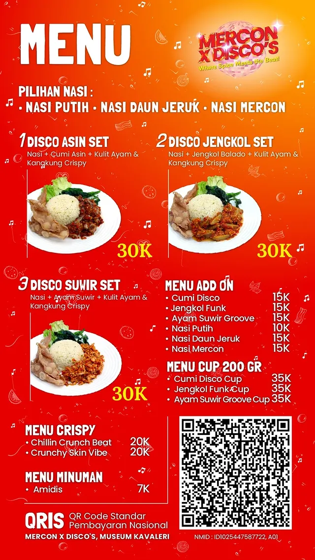 Menu Mercon X Disco's di Museum Kavaleri (1)