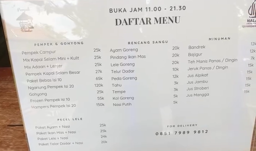 Menu Pempek Ti Lembur di Museum Kavaleri (1)